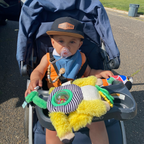 Marley the Horn Headed Monkey Spin Belly Hanging Activity Toy