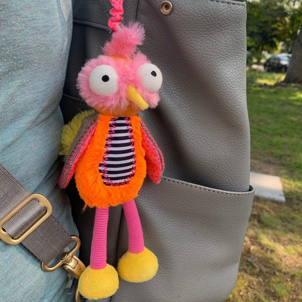 Ollie the Oddball Oddbird Chime & See Atachable Hanging Activity Toy