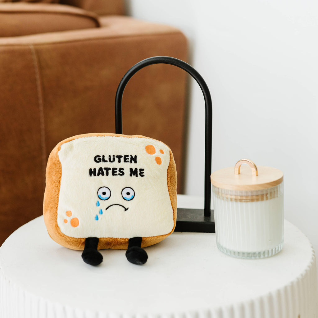 Punchkins - Funny Bread Plushie, Cute Gift - Gluten Hates Me