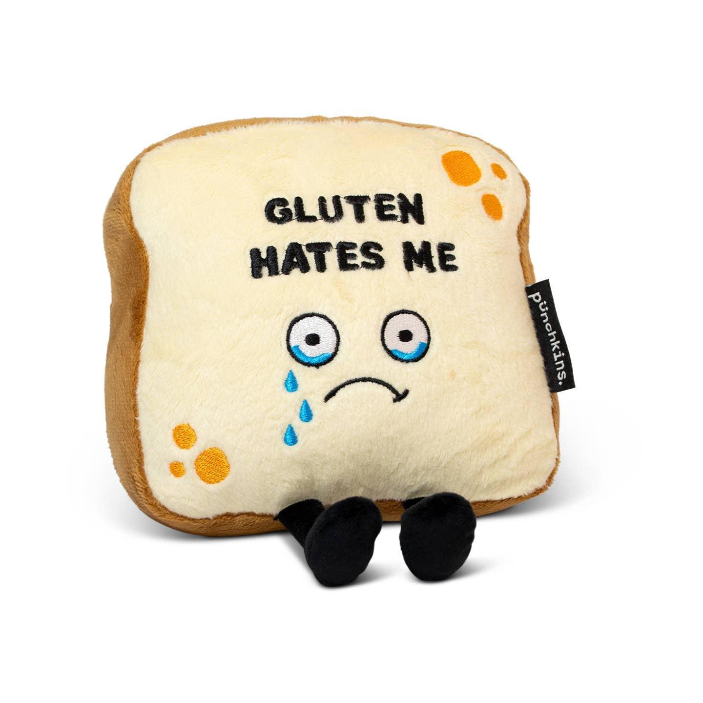 Punchkins - Funny Bread Plushie, Cute Gift - Gluten Hates Me