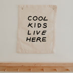 'Cool Kids Live Here' Canvas Wall Banner | Kids Room Décor