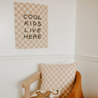 'Cool Kids Live Here' Canvas Wall Banner | Kids Room Décor