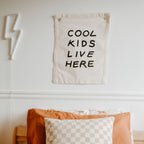 'Cool Kids Live Here' Canvas Wall Banner | Kids Room Décor