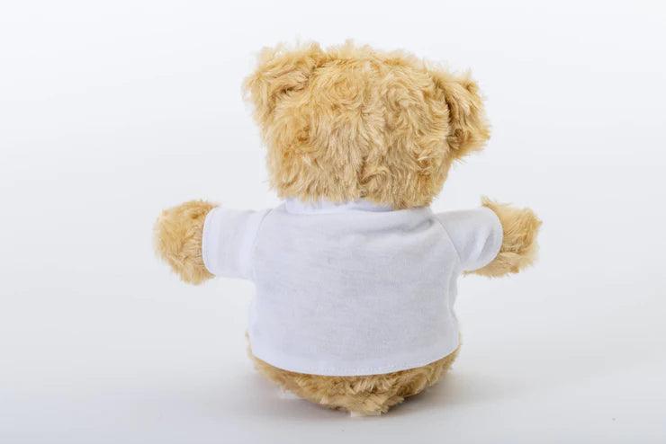 8" Happy Teddy Bear w/ Custom Tee