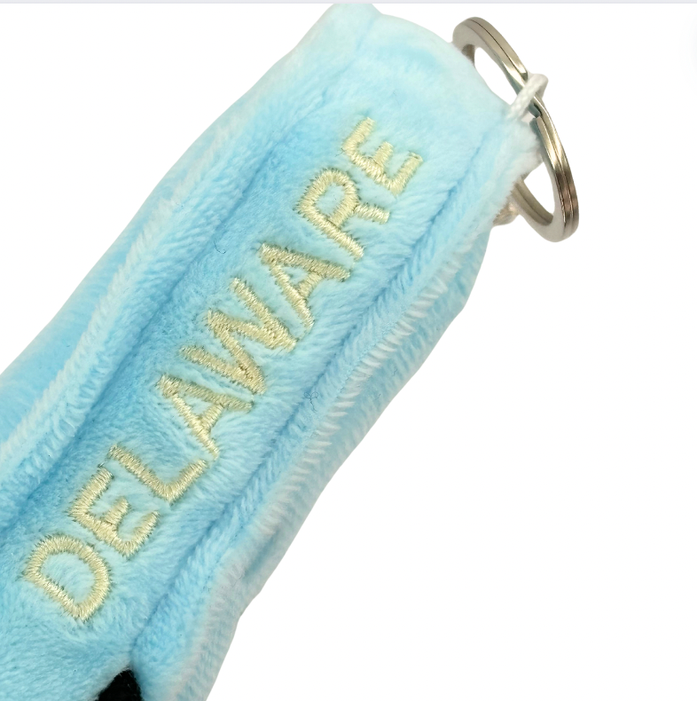 Delaware Bag Charm Mini Plush – 4-Inch Travel Accessory | Stuffed States USA