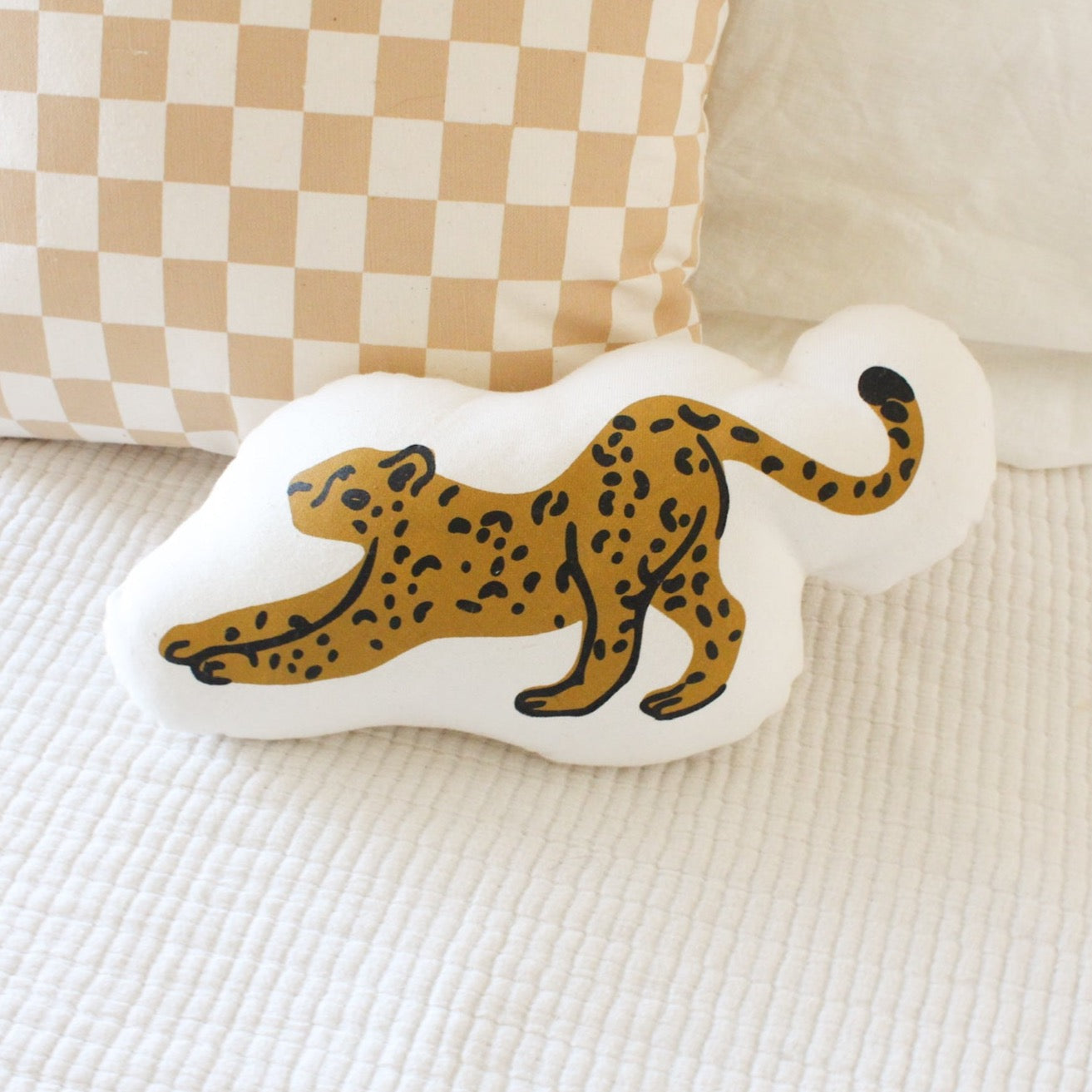 Cheetah Canvas Pillow | Handmade Accent Pillow