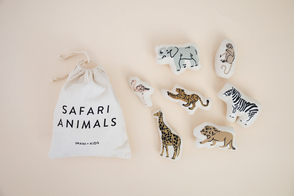 safari animal pillow set