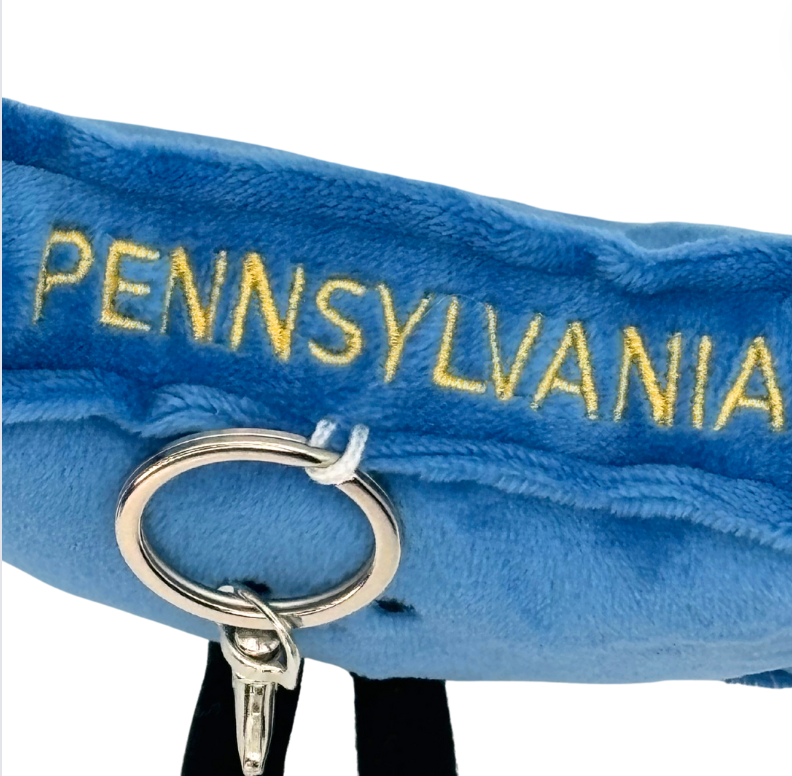 Pennsylvania Stuffed State Keychain – Plush Keystone State Bag Charm