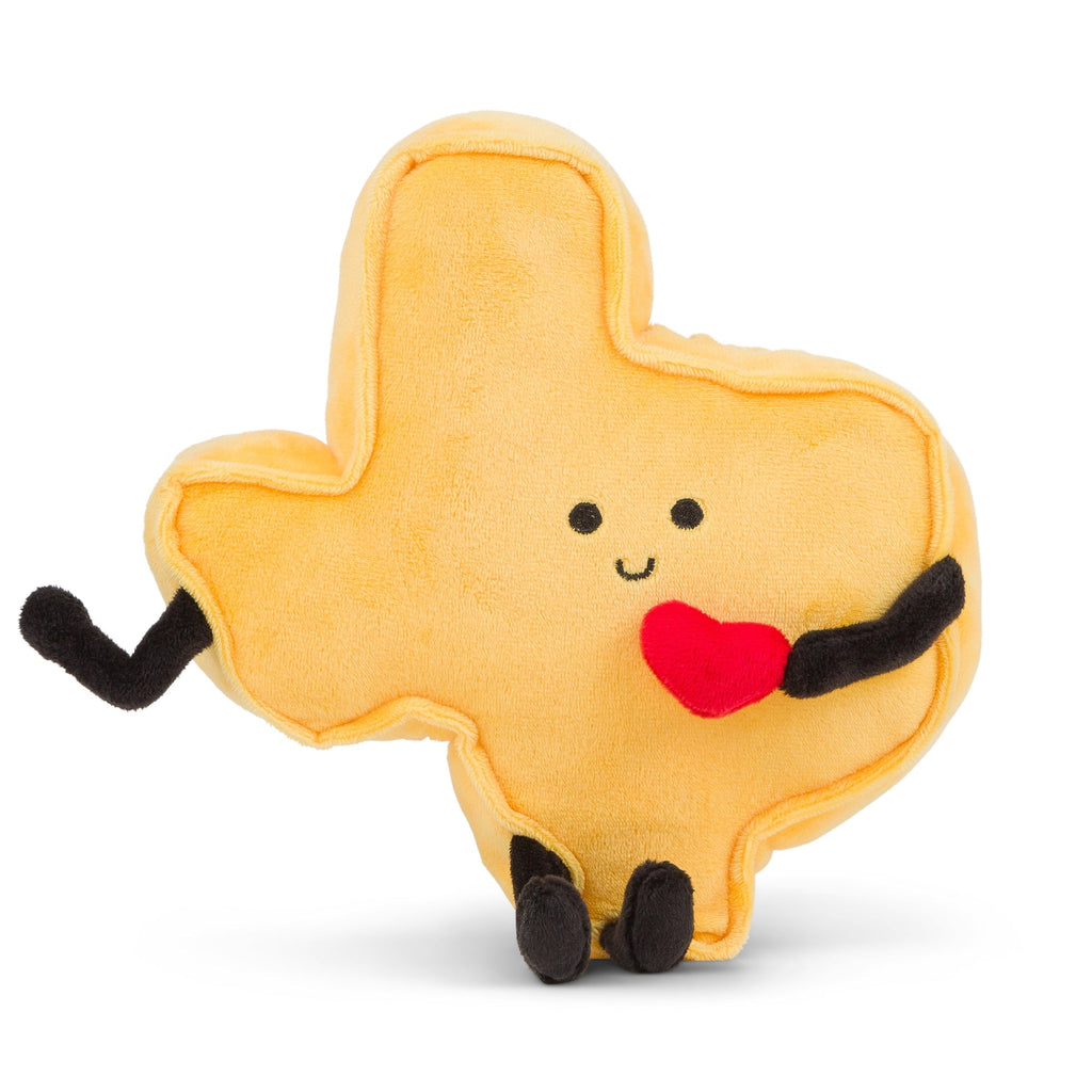 Texas Stuffed State Plush – Lone Star Flag Gift & Souvenir With Red Heart