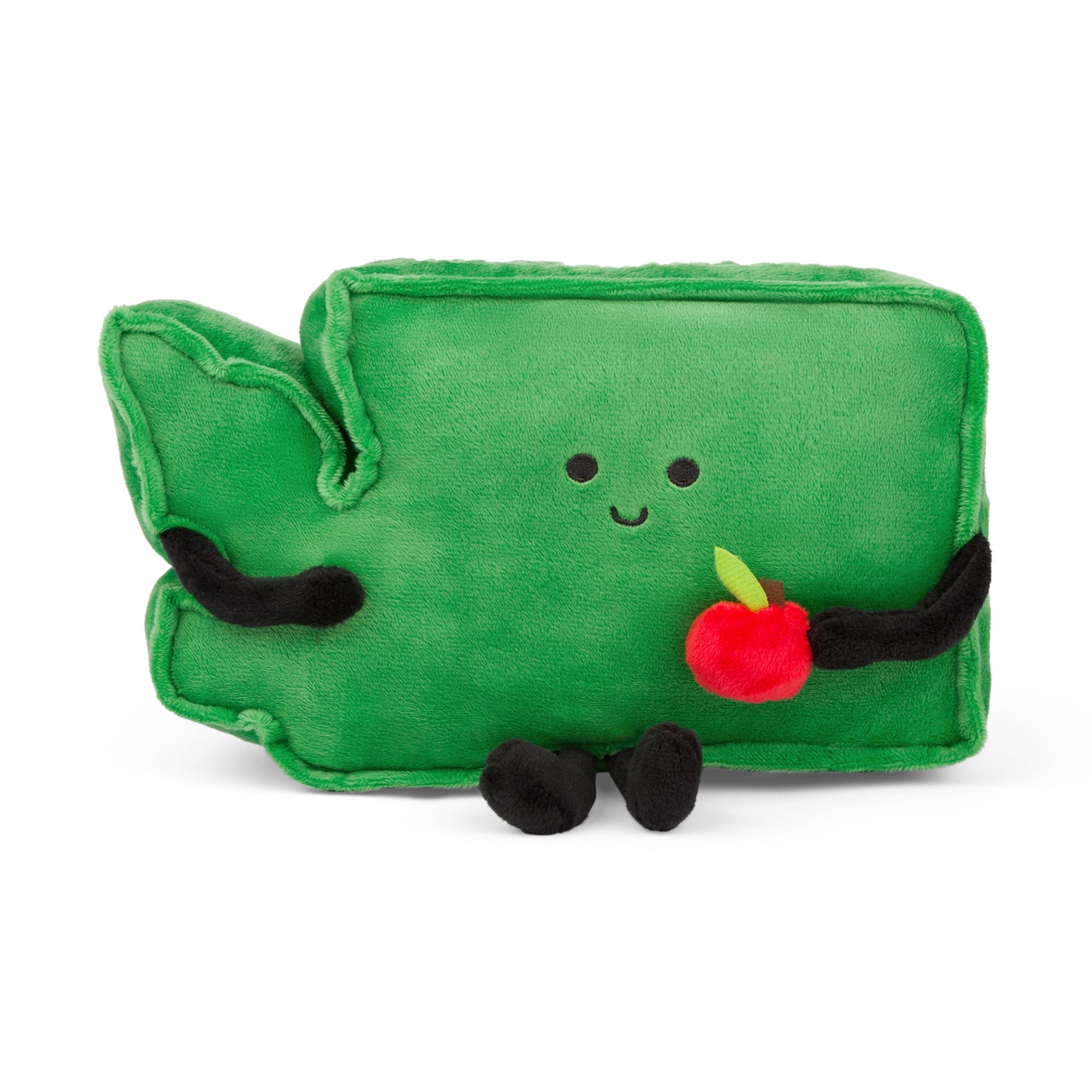 Washington Stuffed State Plush – Holding a tiny apple, Soft PNW Gift Holding an Apple!