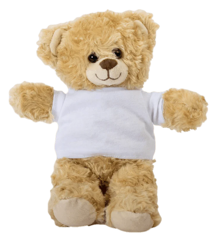 8" Happy Teddy Bear w/ Custom Tee