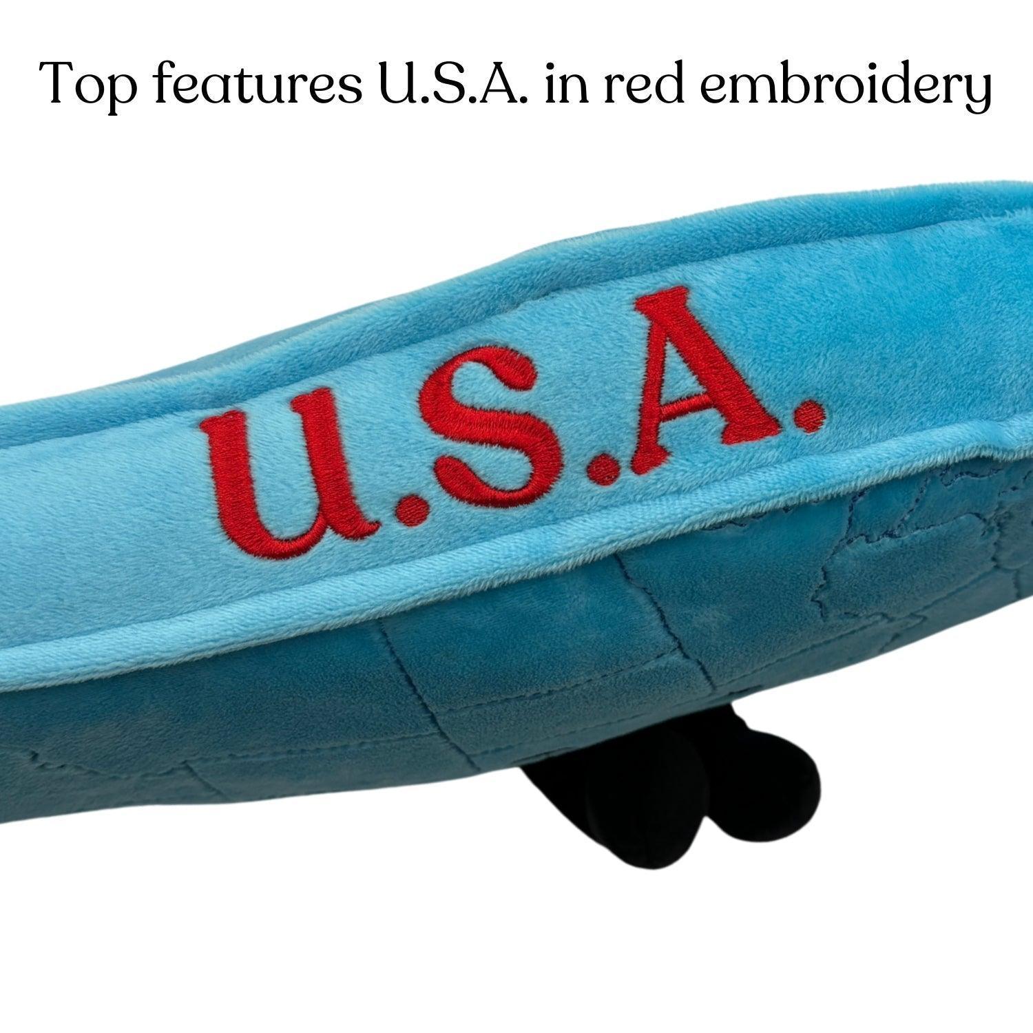 USA Mascot Map Pillow | Educational Plush Toy | Stuffed States USA