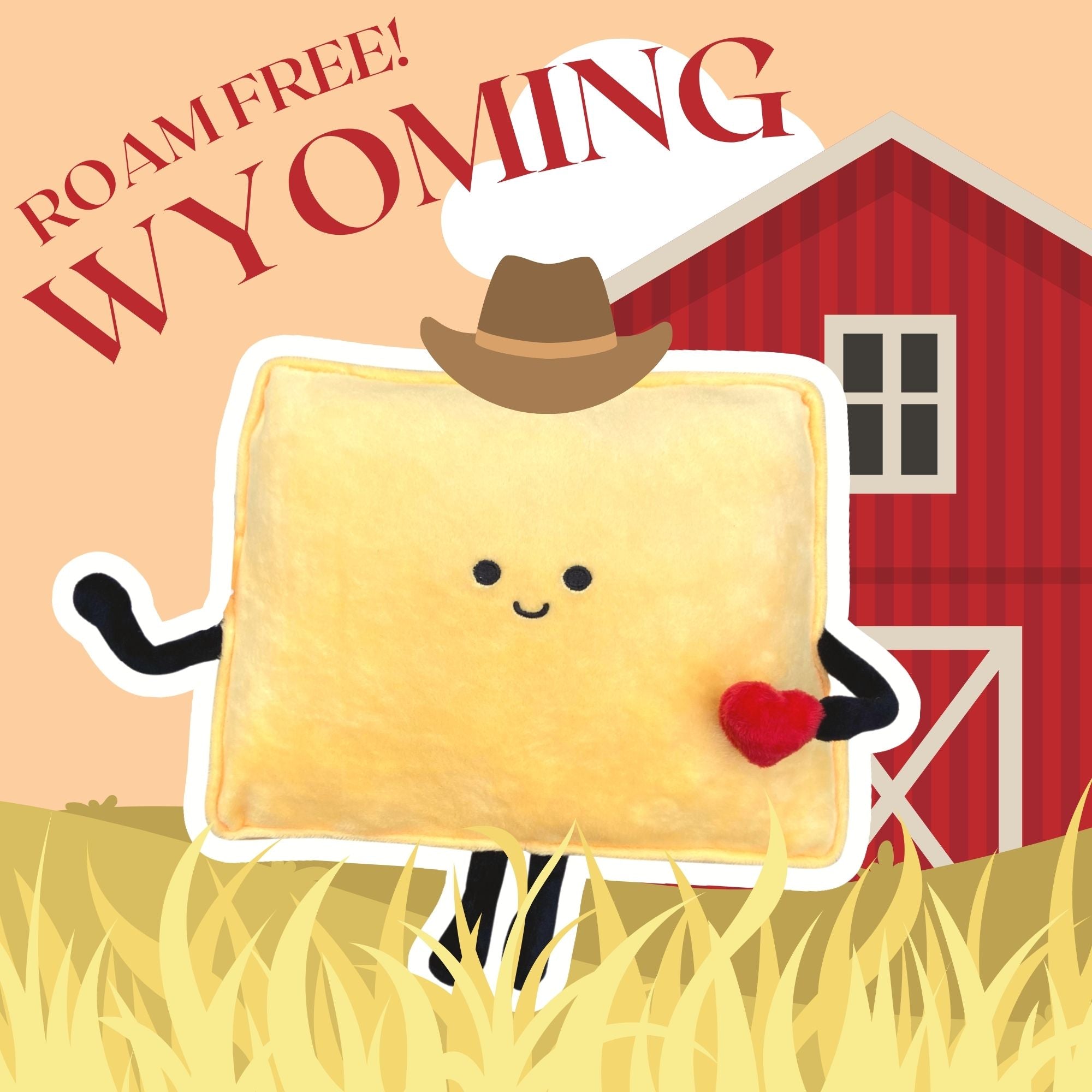 Wyoming Stuffed State Plush – Soft & Charming Cowboy State Gift