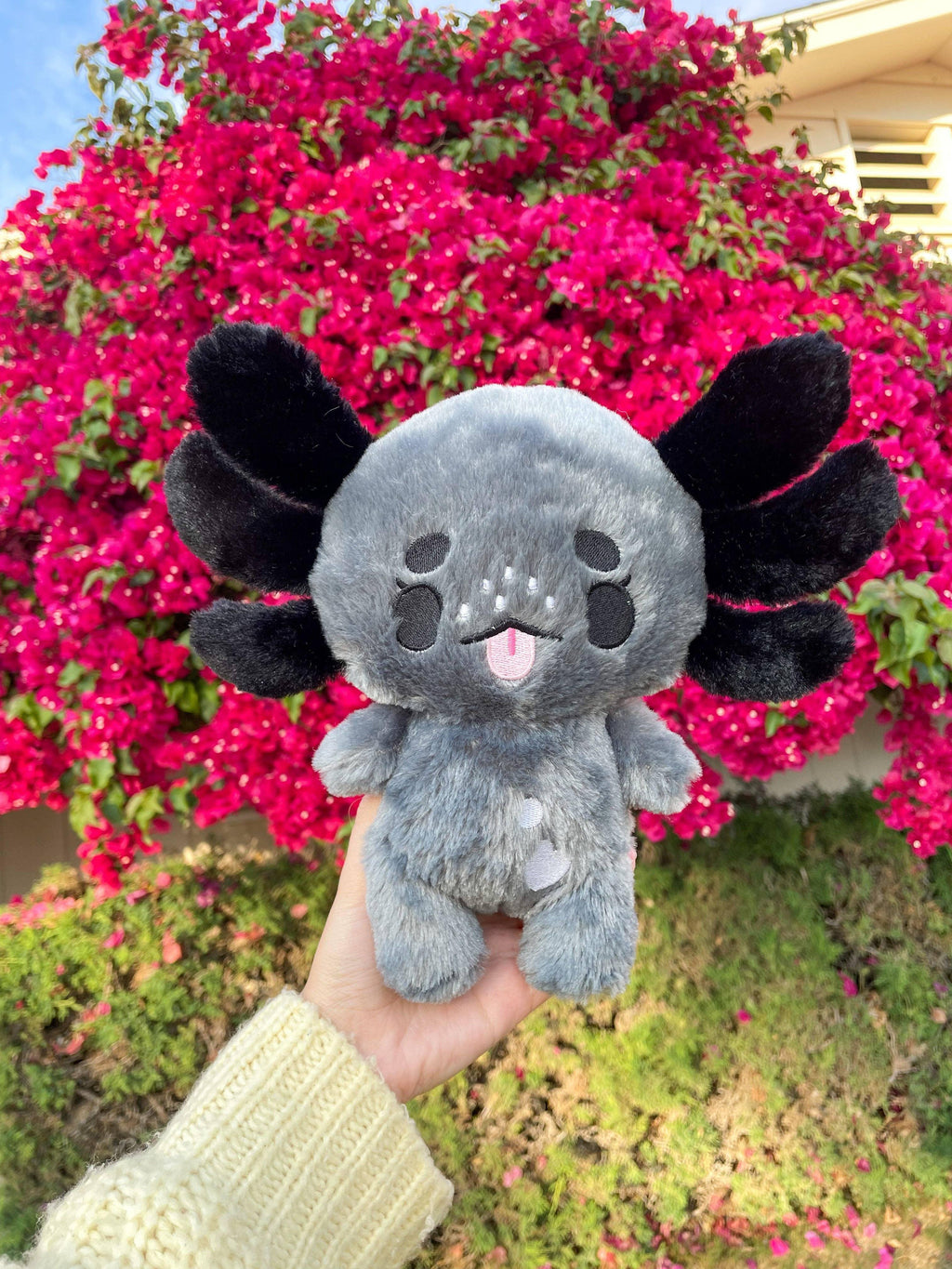 Basura Gang - Pebbles the Black Axolotl Plushie