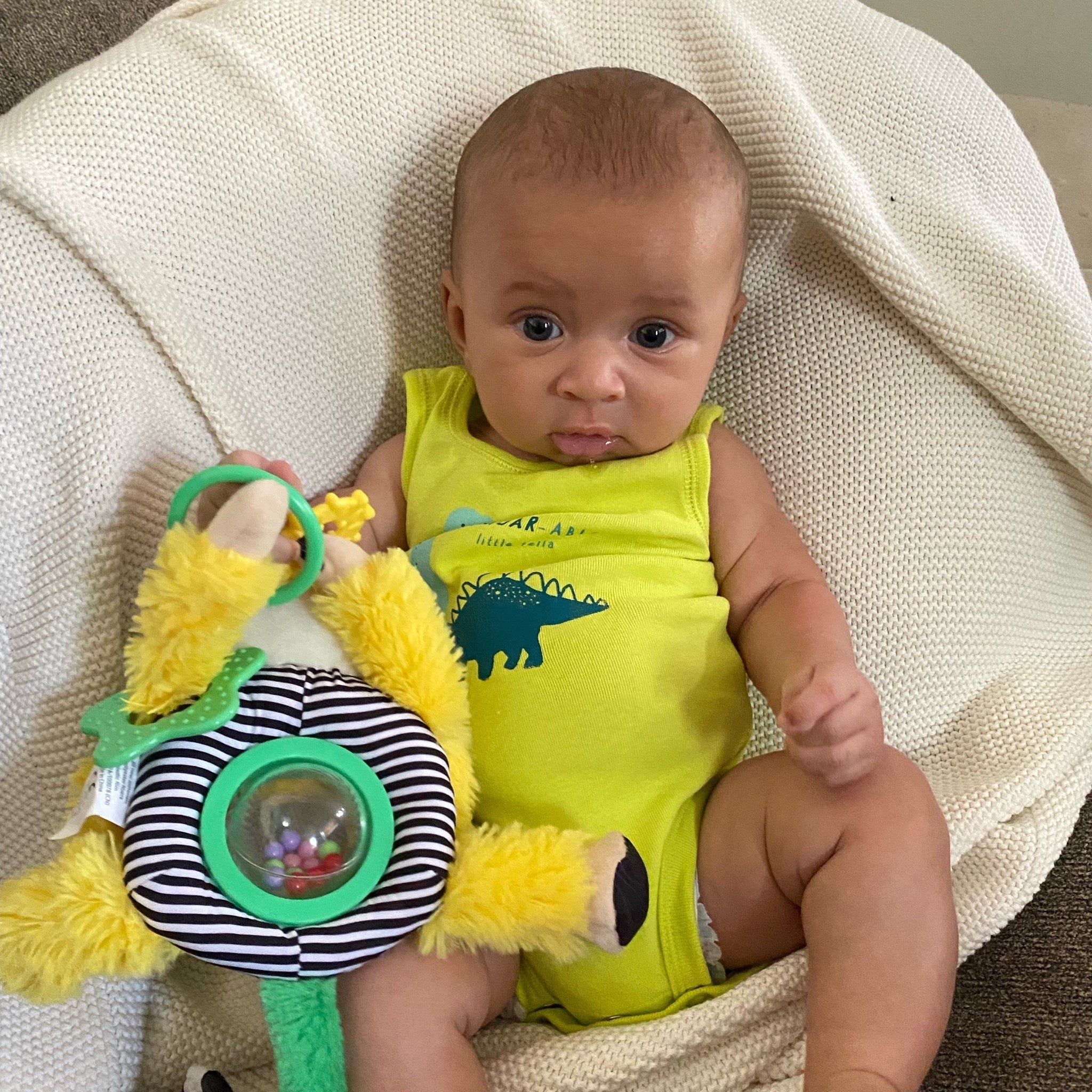 Marley the Horn Headed Monkey Spin Belly Hanging Activity Toy