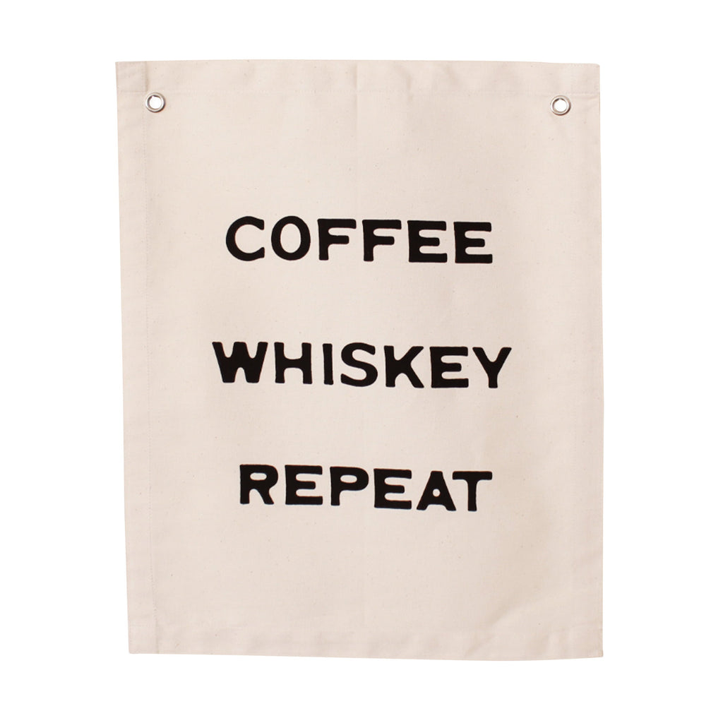 coffee whiskey repeat banner Natural