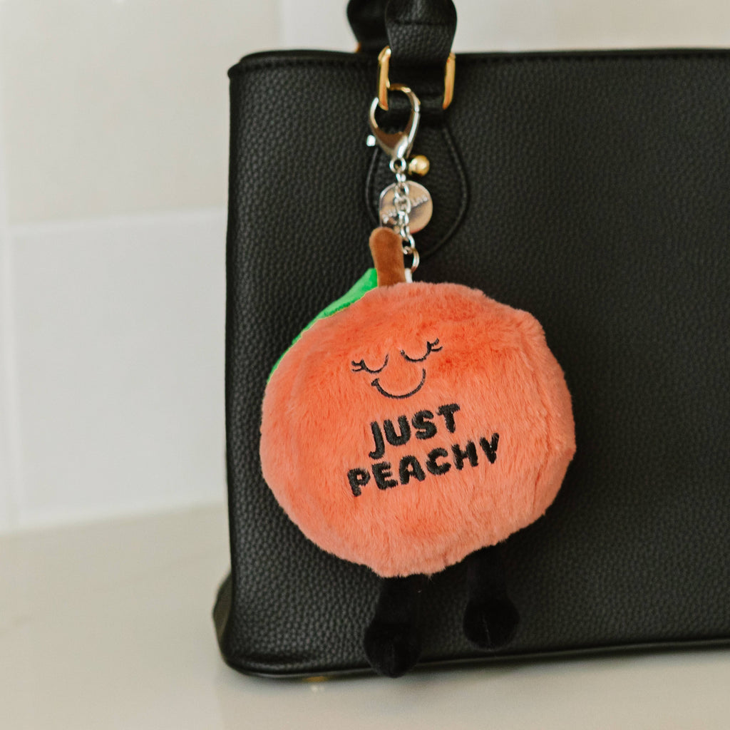 Punchkins - Plush Bag Charm Cute Just Peachy  Soft Toy Funny Gift Animal
