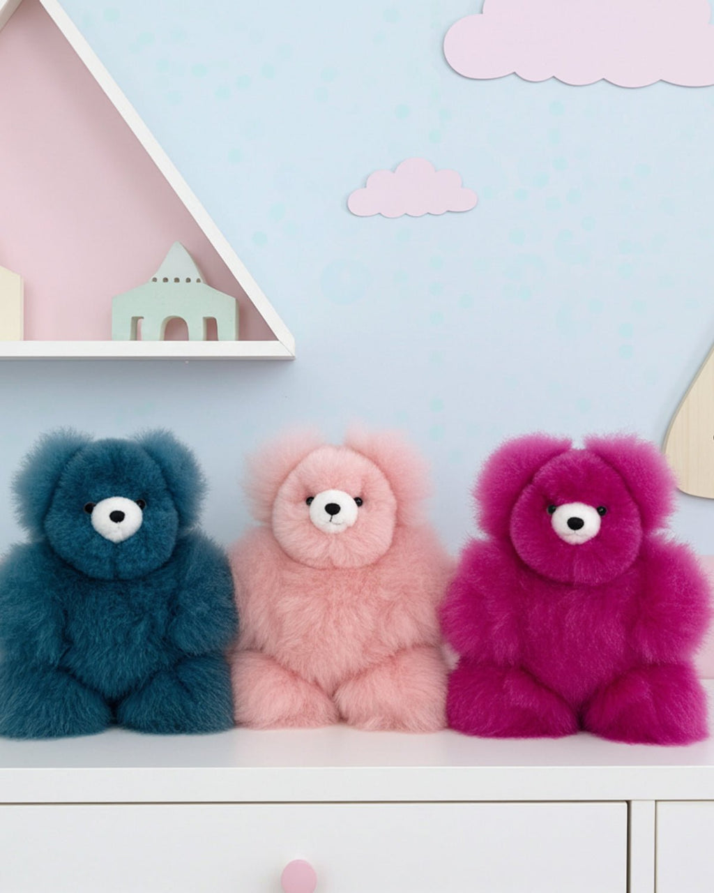 Fantasy Alpaca Stuffed Animal - Bear - Micro 7"