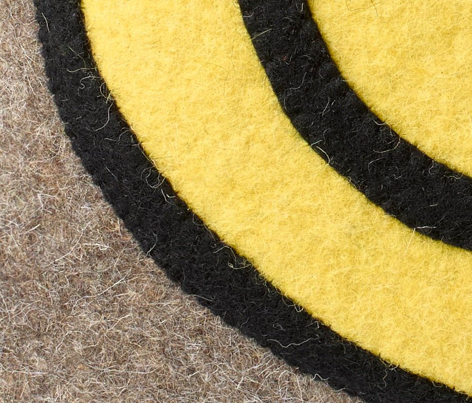 Hand Felted Wool Happy Sad Face Pillow - 20" Arcadia Home