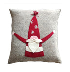 Hand Felted Wool Pillow - Gnome Red Sequin Hat - 20" Arcadia Home