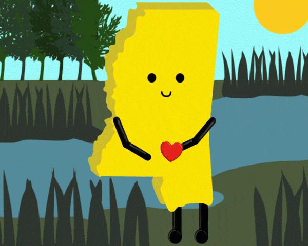 Mississippi Stuffed State Plush with Tiny Magnolia – Southern Gift & Keepsake