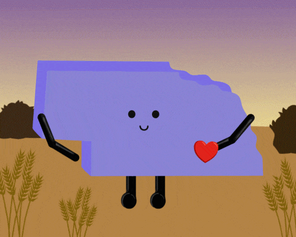 Nebraska Stuffed State Plush with Tiny Corn – Collectible & Fun | Stuffed States USA